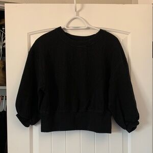 Lululemon Athletica Black Cropped Sweatshirt